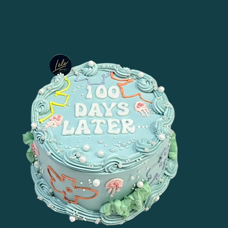 order-custom-100-days-cake-in-singapore-celebrate-baby-s-milestone